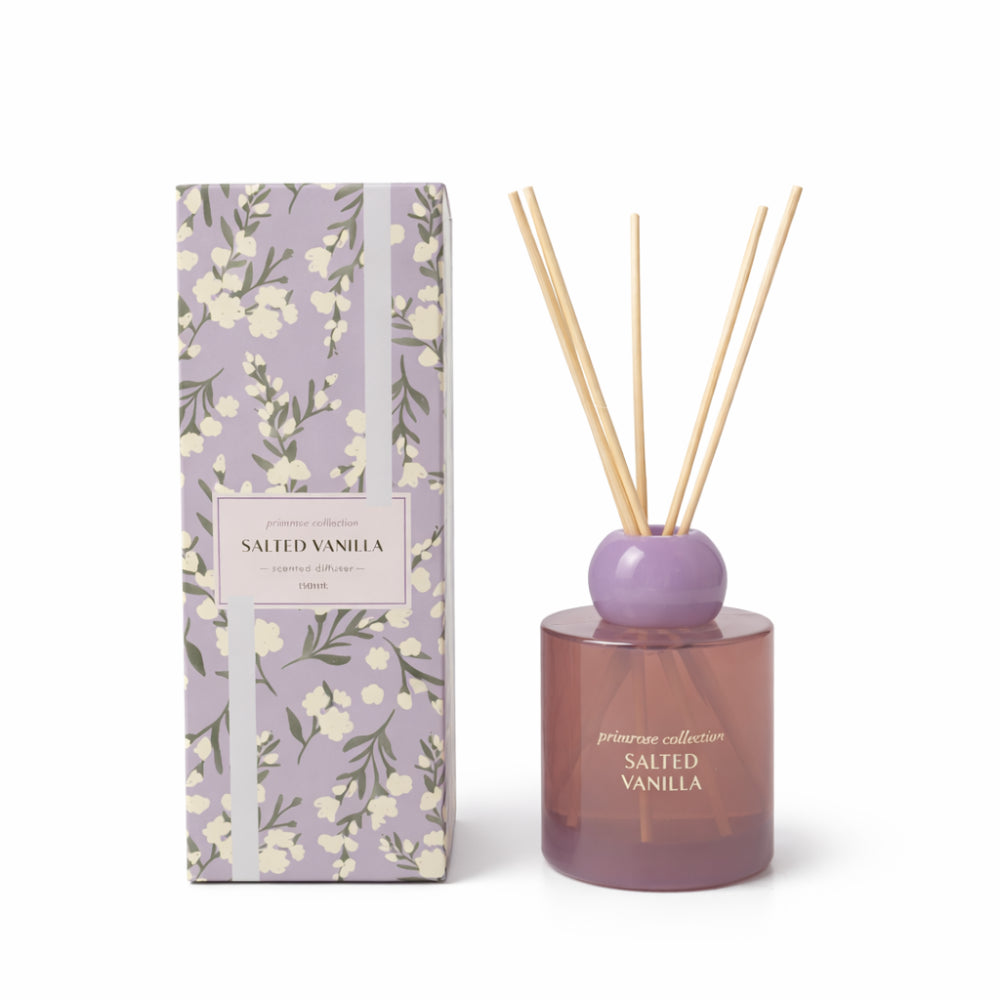 K&Co. Primrose Collection Glass Diffuser - SALTED VANILLA